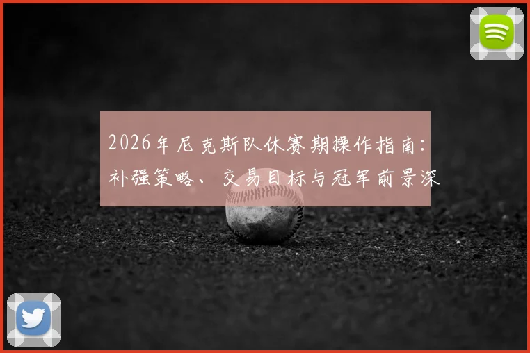 2026年尼克斯队休赛期操作指南:补强策略、交易目标与冠军前景深度分析